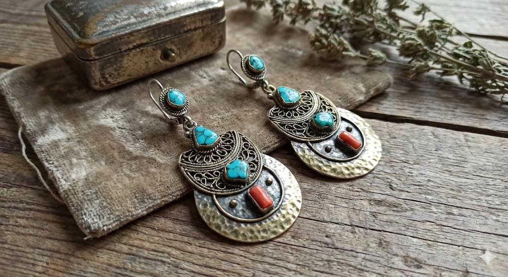 Antique Finish Earrings