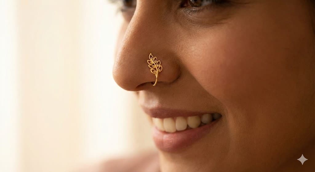 Leaf Motif Nose Ring