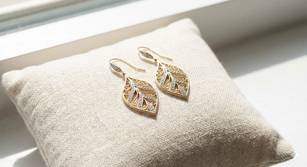 Floral Gold Earrings