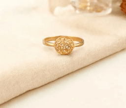 Pearl Touch Gold Nose Ring-0