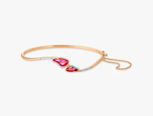 Floral Diamond Bangle