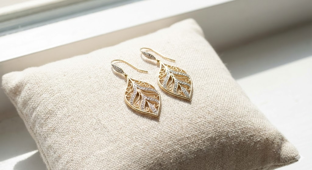 Floral Gold Earrings